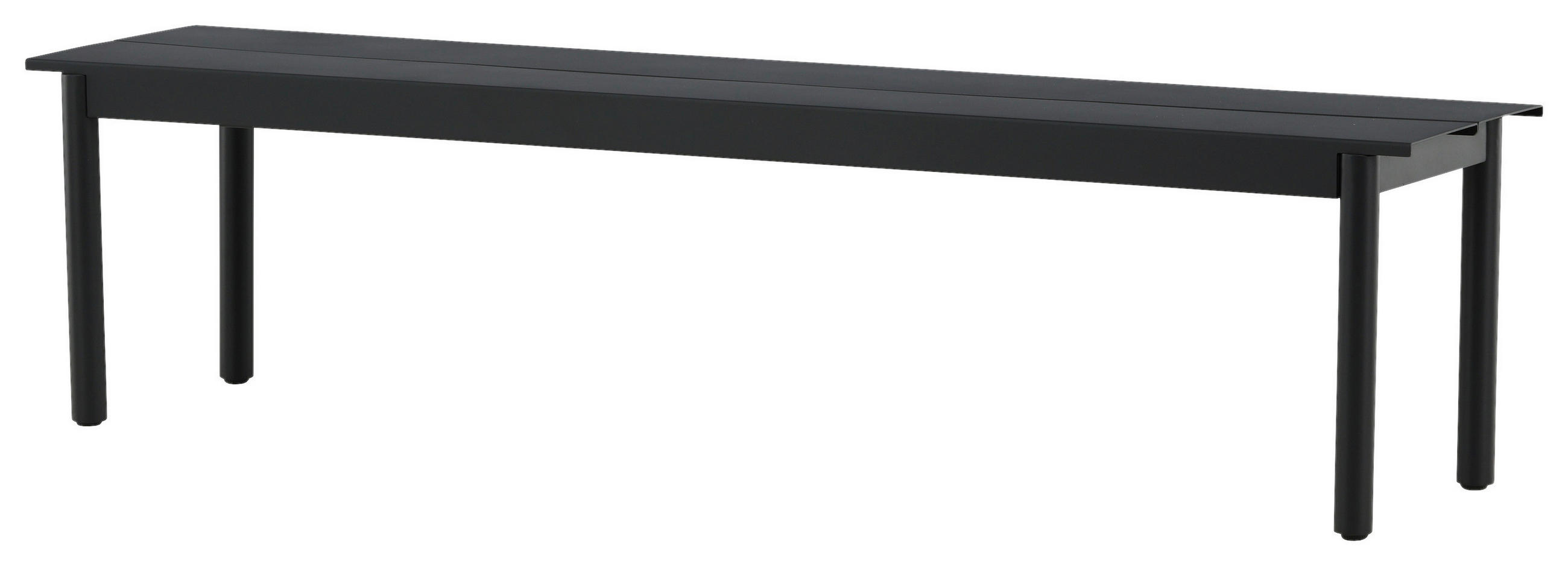 GARTENBANK 180/35/40 cm  in Schwarz  - Schwarz, KONVENTIONELL, Metall (180/35/40cm) - Gardenson