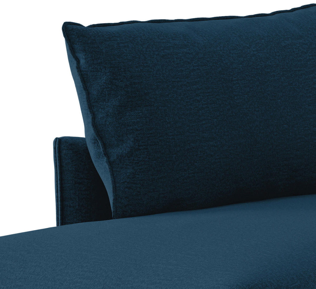 ECKSOFA in Flachgewebe Blau  - Blau/Schwarz, Design, Textil/Metall (204/267cm) - Livetastic