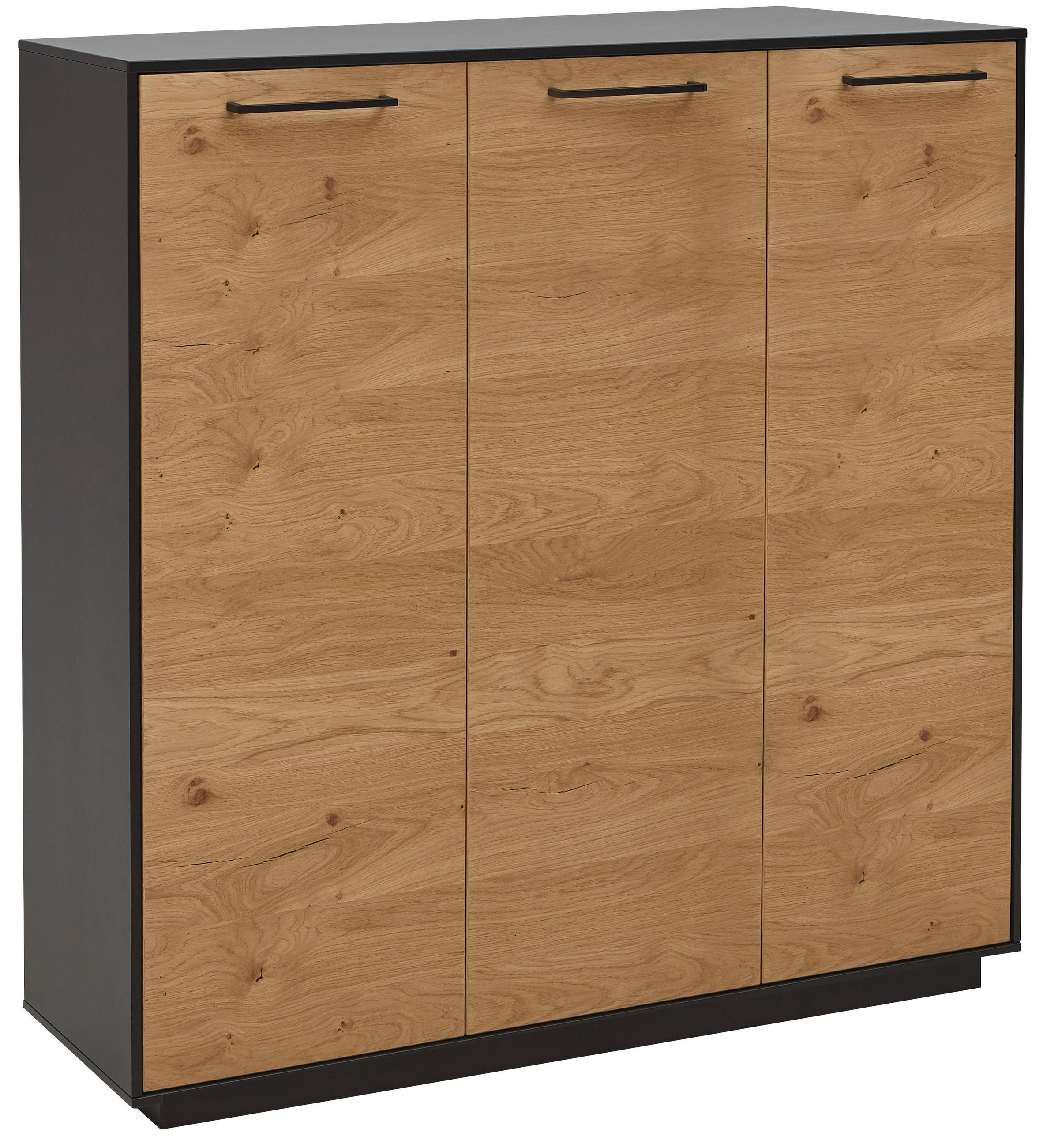 SCHUHSCHRANK Balkeneiche furniert Anthrazit, Eichefarben  - Eichefarben/Anthrazit, Design, Holz/Holzwerkstoff (127/124/37cm) - Dieter Knoll