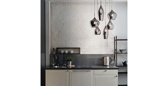 HÄNGELEUCHTE 60/30-135 cm - Grau, Design, Glas/Metall (60/30-135cm) - Dieter Knoll