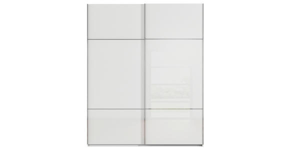 SCHWEBETÜRENSCHRANK 162/223/68 cm 2-türig Weiß - Weiß, KONVENTIONELL, Glas/Holzwerkstoff (162/223/68cm) - Novel