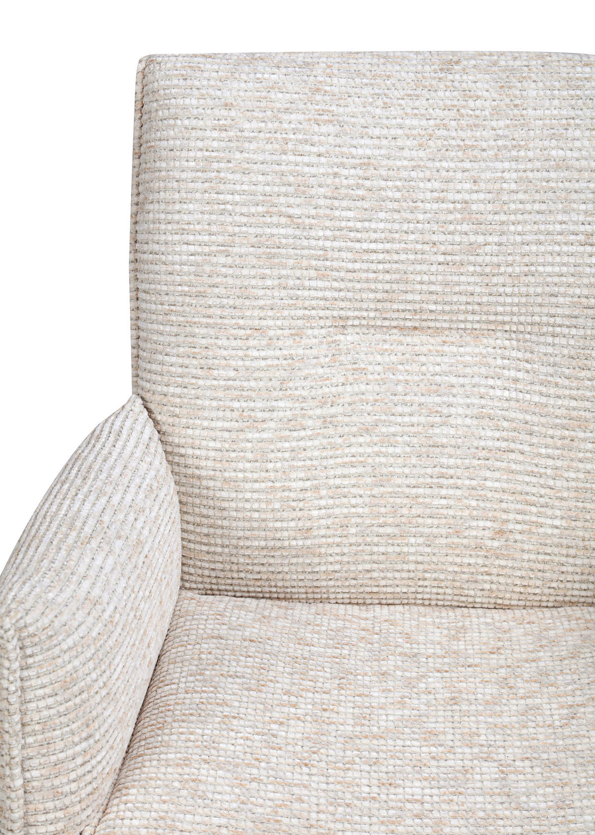 ARMLEHNSTUHL  Sitzfläche 360° drehbar, inklusive Armlehnen, automatische Rückholfunktion Webstoff  - Beige/Schwarz, Design, Textil/Metall (65/91/65cm) - Novel