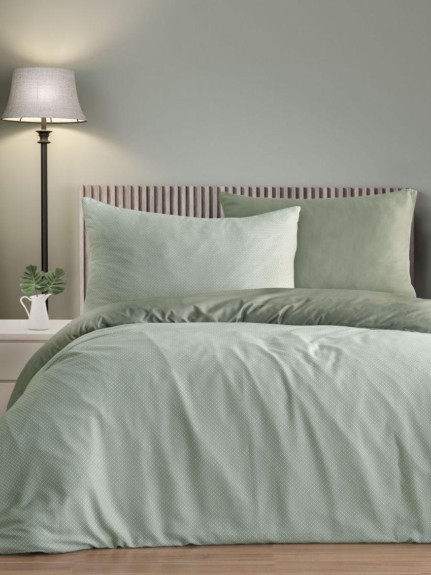 BETTWÄSCHESET Satin 160/210 cm  50 cm/70 cm  - Mintgrün, Basics, Textil (160/210cm) - Ambiente