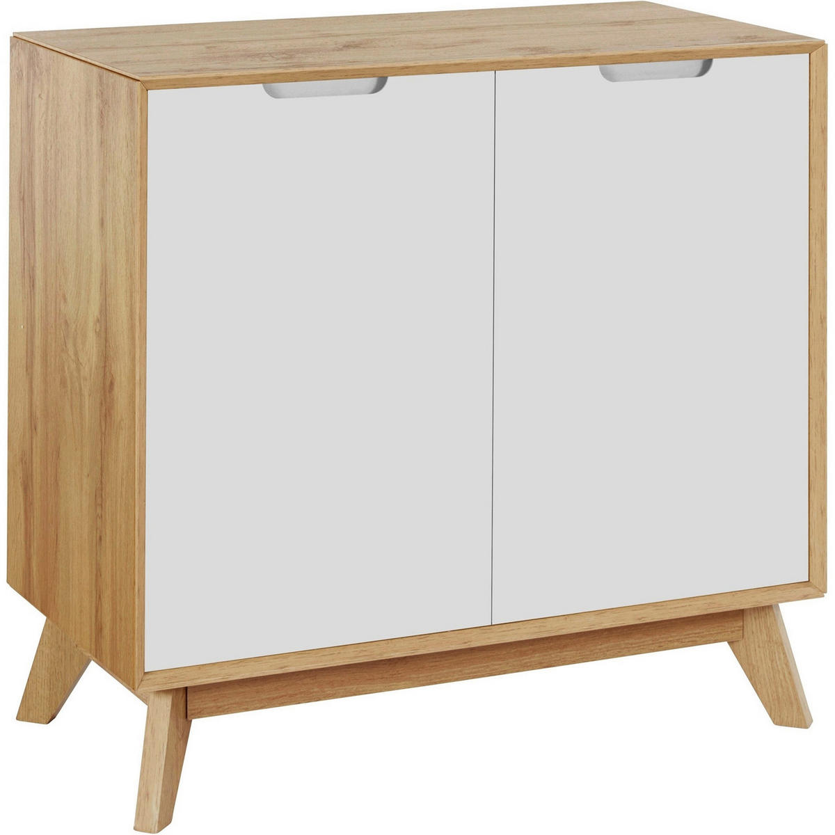 SCHUHSCHRANK Weiß, Eiche Wotan  - Eiche Wotan/Weiß, Design, Holzwerkstoff (80/75/40cm) - Livetastic