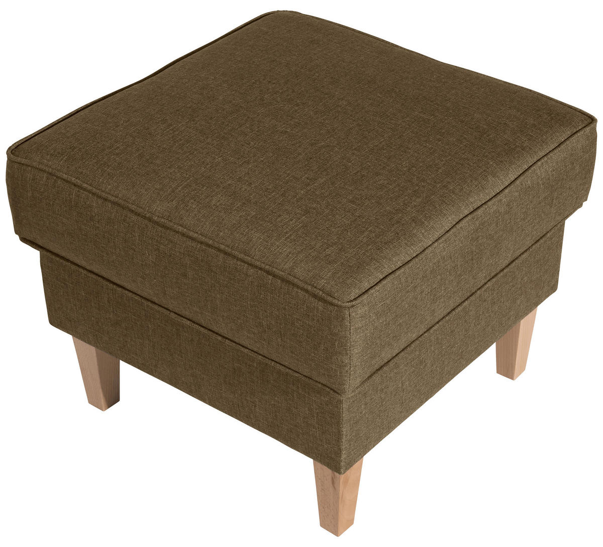 HOCKER in Textil Sandfarben  - Sandfarben/Buchefarben, Design, Holz/Textil (53/45/53cm) - Max Winzer