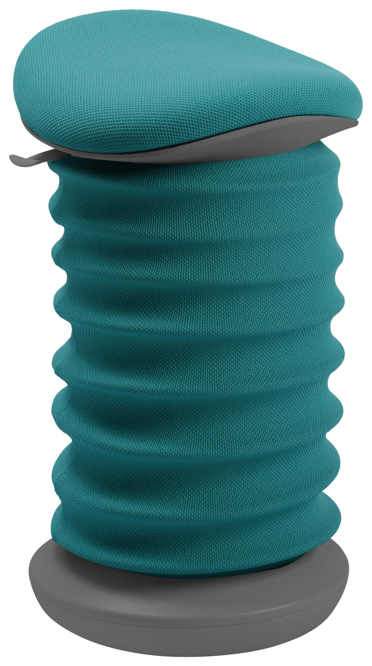 BÜROHOCKER Grau, Petrol  - Petrol/Grau, Design, Kunststoff/Textil (37,5/53-64/36cm) - Topstar