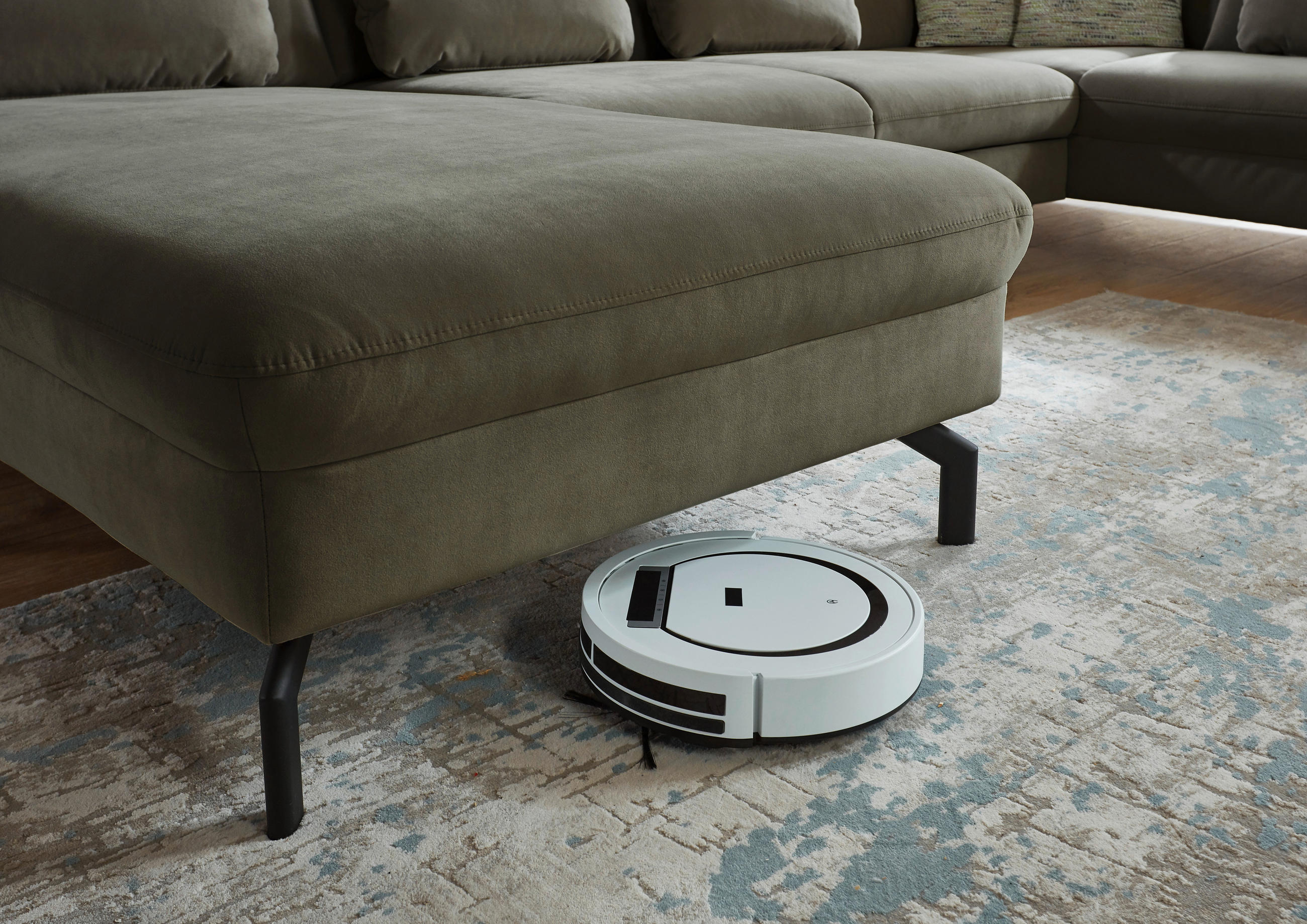 Thumbnail - Beldomo System Wohnlandschaft, Creme, Natur, Textil, 5-Sitzer, U-Form, 335x220 cm, Goldenes M, Stoffauswahl, Sitzqualitä...