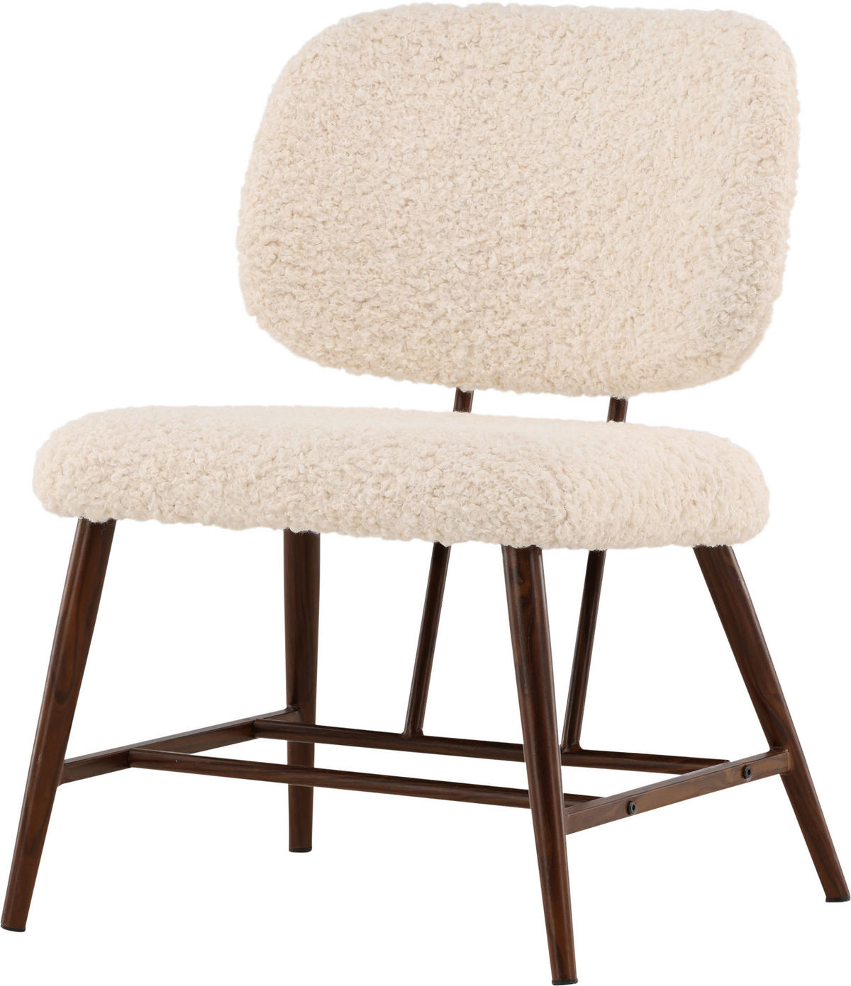FÅTÖLJ i metall, textil vit  - vit, Design, metall/textil (58/84/62cm) - Livetastic