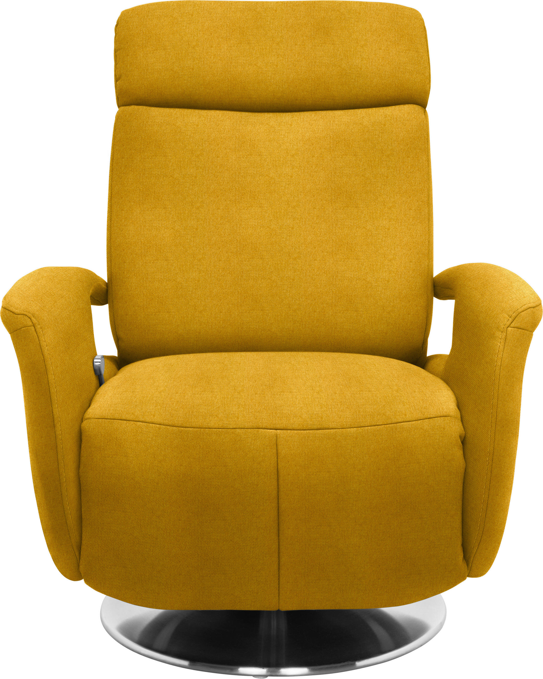 RELAXSESSEL in Textil Gelb  - Edelstahlfarben/Gelb, Konventionell, Textil/Metall (84/109/88cm) - Beldomo System