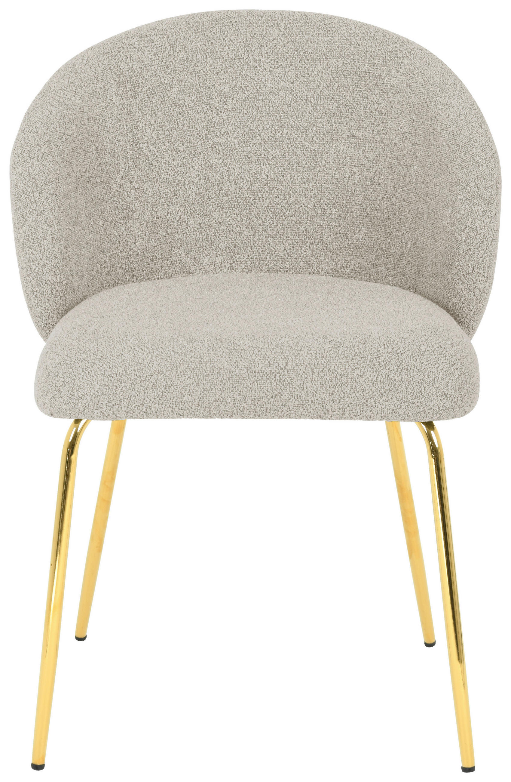 STUHL  in Eisen Bouclé Metall, Textil  - Taupe/Goldfarben, Design, Textil/Metall (57/79/59cm) - Xora