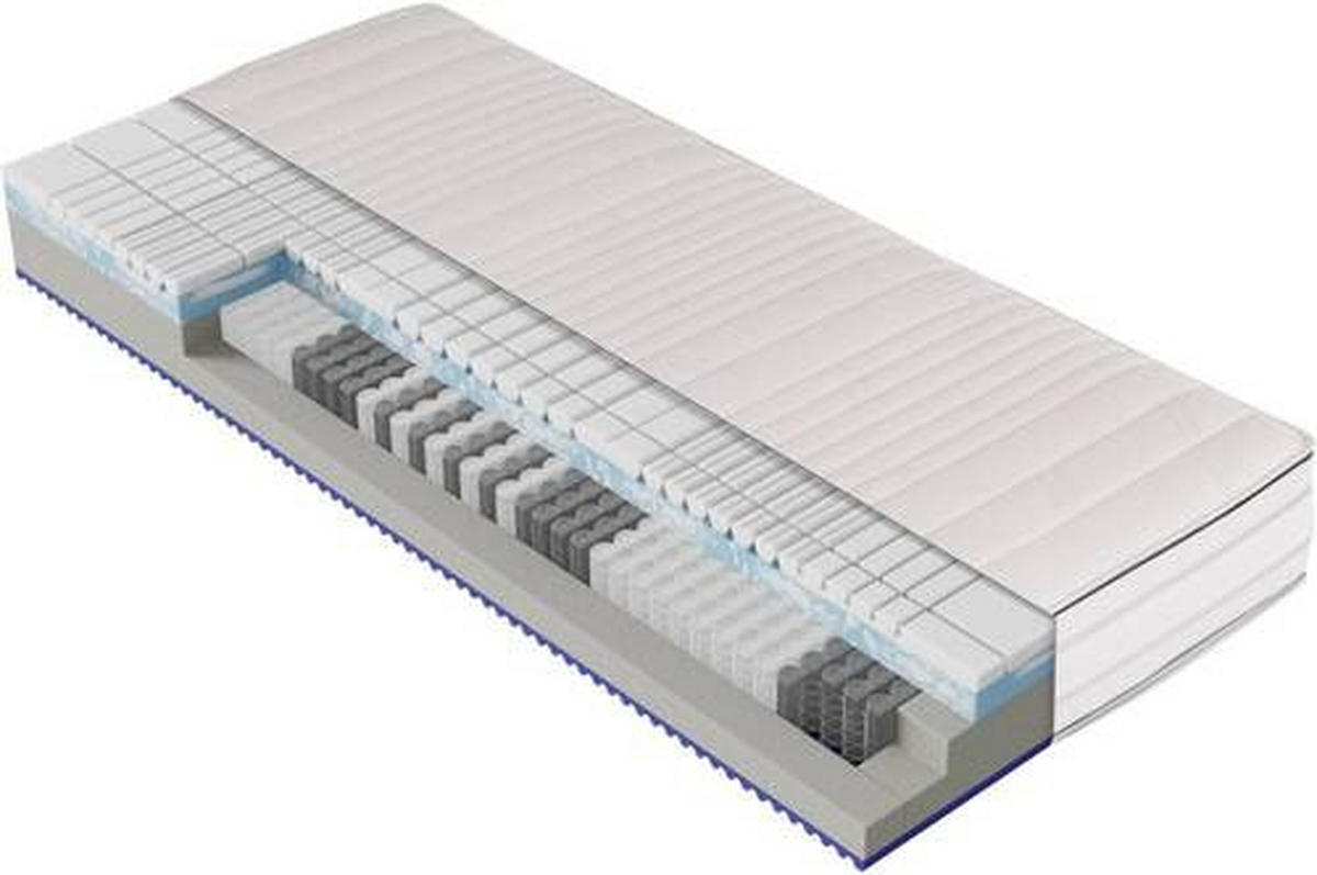 TASCHENFEDERKERNMATRATZE Dream Deluxe 3D Plus 90/200 cm Höhe ca. 25 cm  - Weiss, Basics (90/200cm) - Dieter Knoll