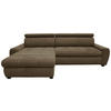 ECKSOFA in Webstoff Hellbraun  276/173 cm  - Hellbraun/Schwarz, Design, Kunststoff/Textil (276/173cm) - Stylife