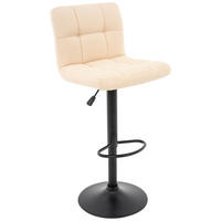 BARHOCKER in Metall, Textil Schwarz, Beige  - Beige/Schwarz, Basics, Textil/Metall (45/92/48cm) - Livetastic