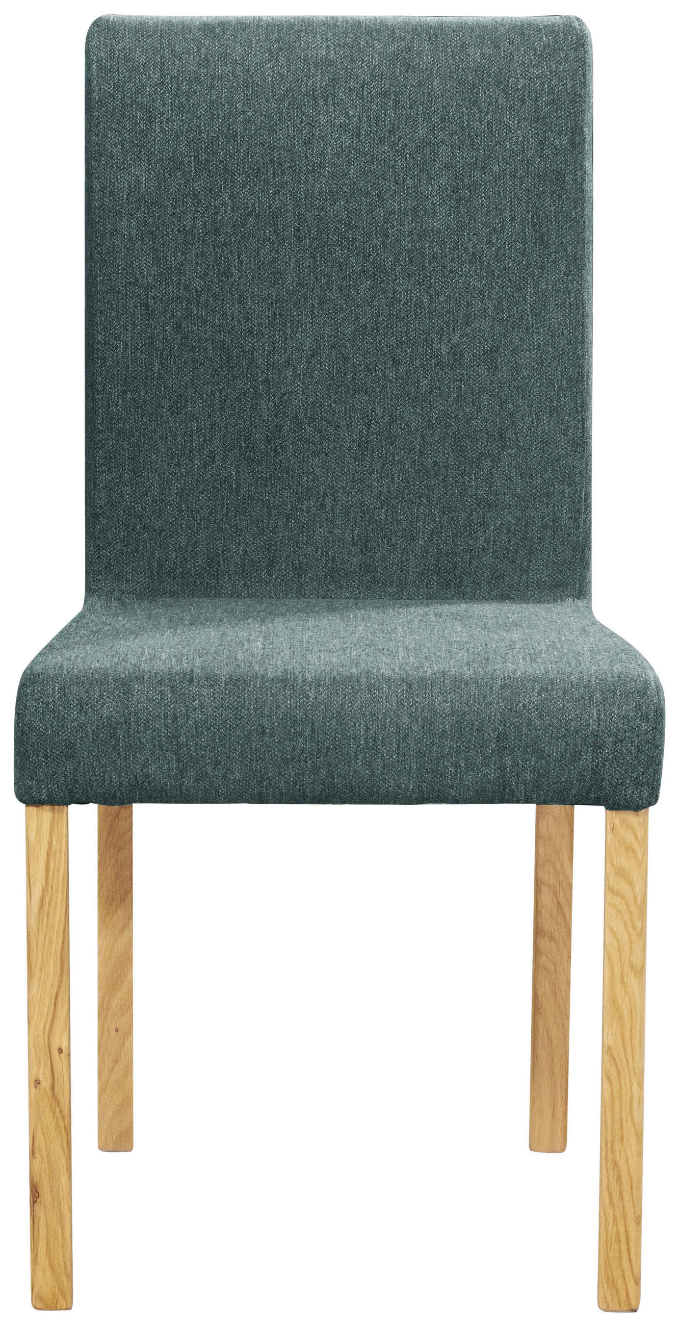 STUHL Webstoff Türkis, Eichefarben Eiche vollmassiv  - Türkis/Eichefarben, KONVENTIONELL, Holz/Textil (47/94/59cm) - Linea Natura