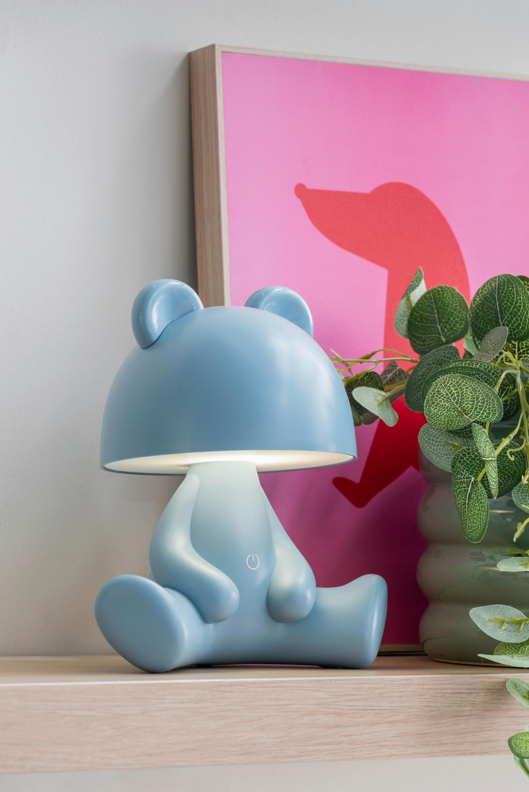 TISCHLEUCHTE Bear 22/27/17 cm   - Blau, KONVENTIONELL, Kunststoff (22/27/17cm) - Leitmotiv