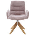 ARMLEHNSTUHL  in Cord  - Hellrosa/Naturfarben, Design, Holz/Textil (61/88/66cm) - Dieter Knoll