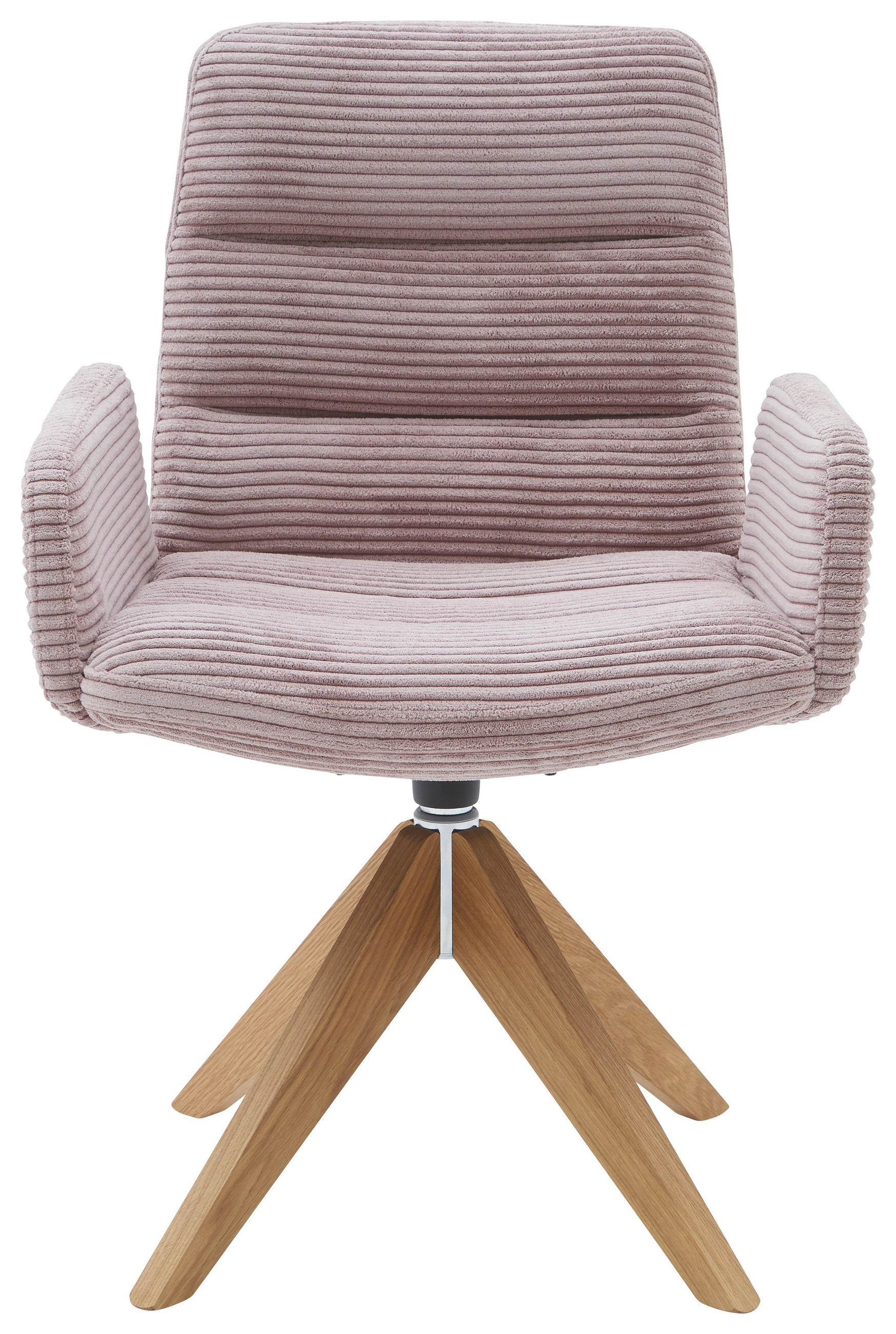 ARMLEHNSTUHL  in Cord  - Hellrosa/Naturfarben, Design, Holz/Textil (61/88/66cm) - Dieter Knoll