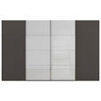 SCHWEBETÜRENSCHRANK 361/223/68 cm 4-türig  - Chromfarben, KONVENTIONELL, Glas/Holzwerkstoff (361/223/68cm) - Novel