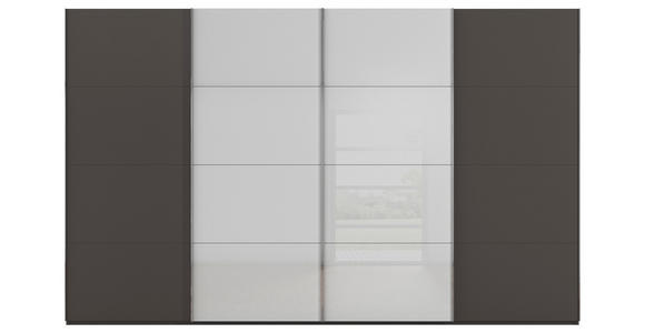 SCHWEBETÜRENSCHRANK 361/223/68 cm 4-türig  - Chromfarben, KONVENTIONELL, Glas/Holzwerkstoff (361/223/68cm) - Novel