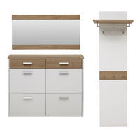 GARDEROBE 3-teilig  in 200/200/32 cm  - Weiss/Eichefarben, Design, Holz/Holzwerkstoff (200/200/32cm) - Dieter Knoll