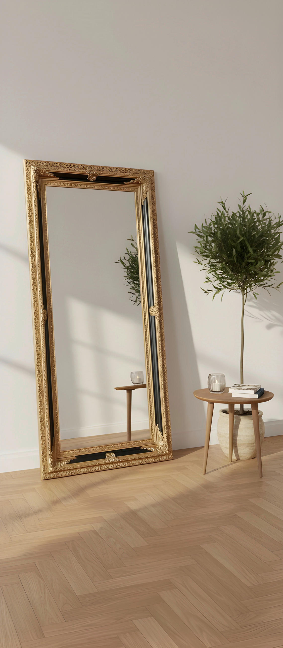 WANDSPIEGEL 100/200/7,1 cm    - Goldfarben, LIFESTYLE, Glas/Holz (100/200/7,1cm) - Landscape