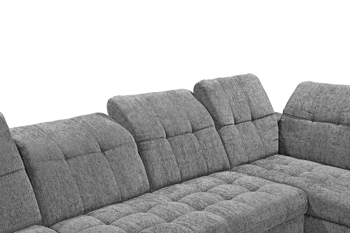 WOHNLANDSCHAFT MERCY Grau Mikrovelours  - Kaschmir/Grau, MODERN, Kunststoff/Textil (169/348/245cm) - MID.YOU