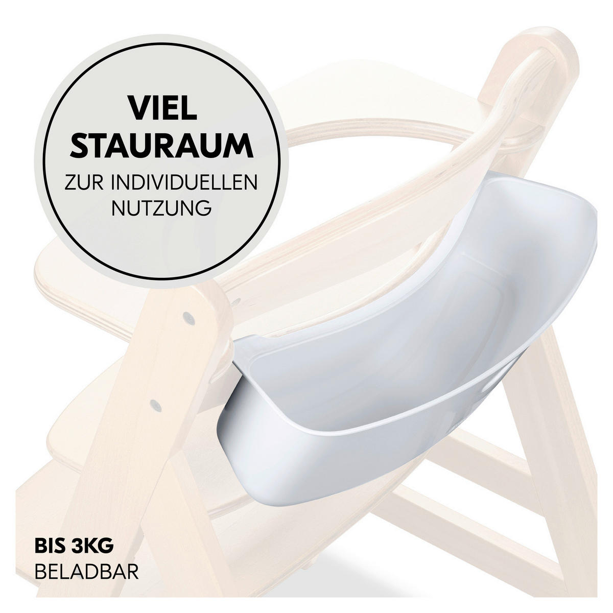 AUFBEWAHRUNGSBOX     - Weiß, Basics, Kunststoff (17/16/42cm) - Hauck