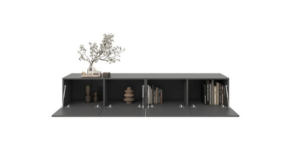 LOWBOARD  in 200/36,7/42 cm  - Anthrazit, Design, Holzwerkstoff (200/36,7/42cm) - Hom`in