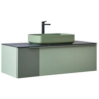 WASCHTISCHKOMBI 120 cm  - Schwarz/Hellgrün, Konventionell, Holzwerkstoff/Stein (120cm) - Dieter Knoll