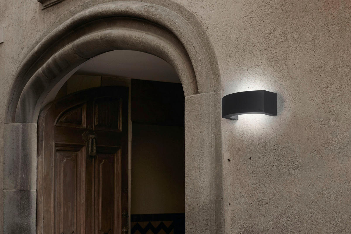 AUßENWANDLEUCHTE 26.4/11/9 cm   - Dunkelgrau, Design, Metall (26.4/11/9cm)