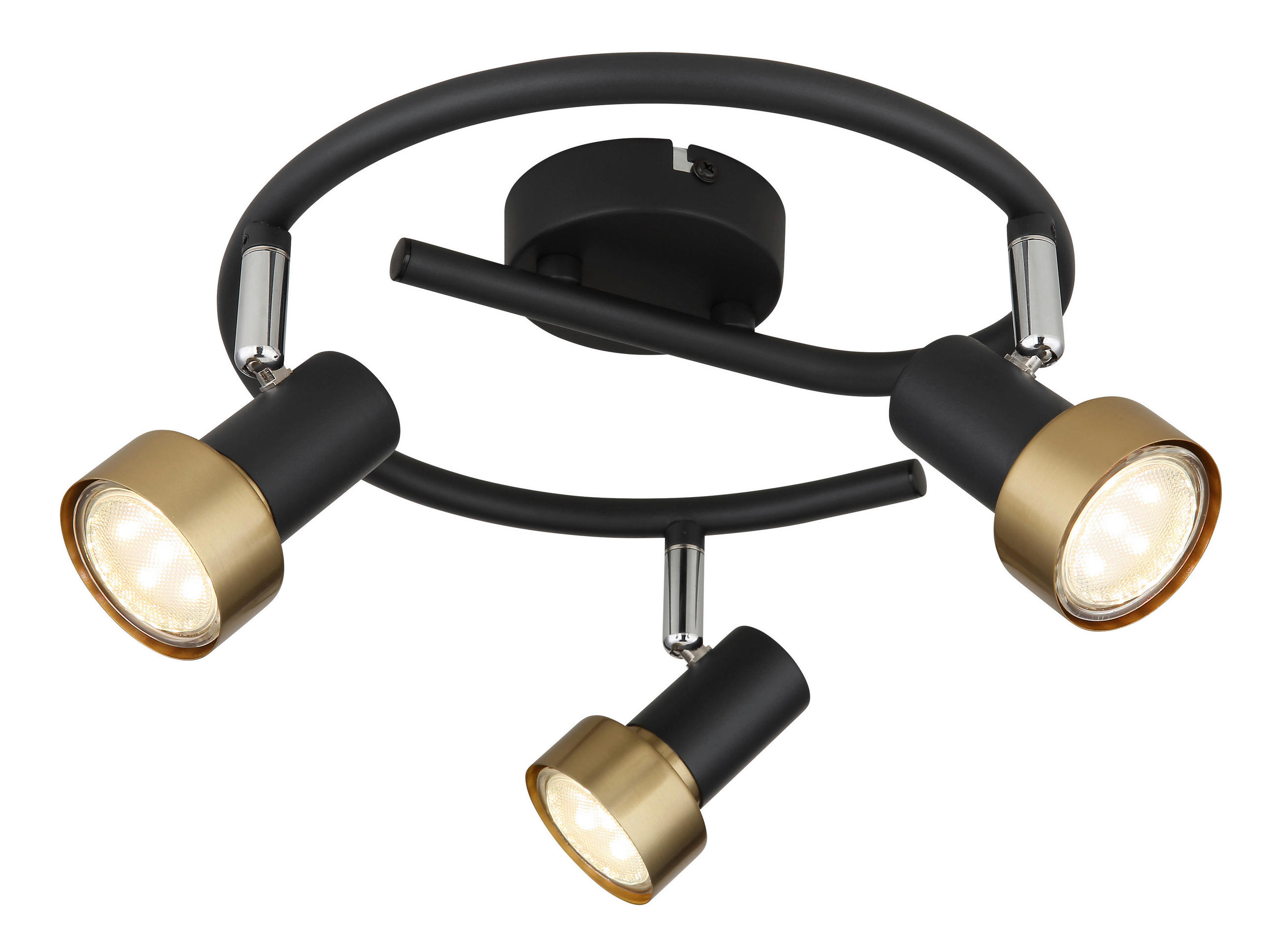 STRAHLER 25/13,3 cm   - Chromfarben/Goldfarben, KONVENTIONELL, Metall (25/13,3cm) - Globo