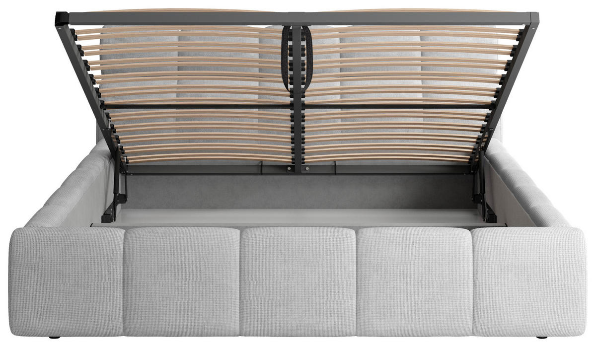 POLSTERBETT Beige 180/200 cm  - Beige/Schwarz, Trend, Holz/Kunststoff (180/200cm) - Esposa