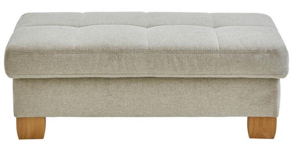 ECKSOFA in Flachgewebe Ecru  - Wildeiche/Ecru, Natur, Holz/Textil (301/243cm) - Voleo