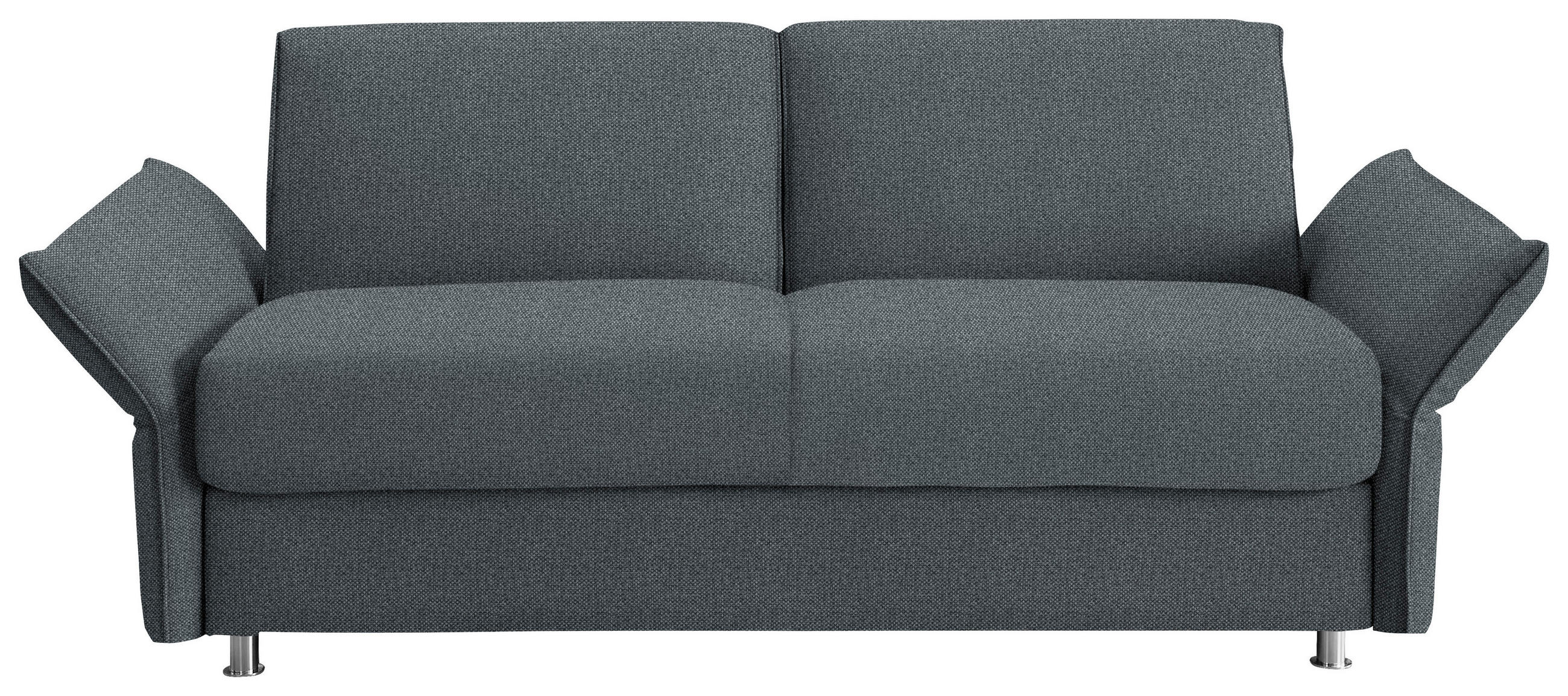 SCHLAFSOFA  in Flachgewebe Blaugrau  - Chromfarben/Blaugrau, Design, Textil/Metall (194-234/85/100cm) - Bali