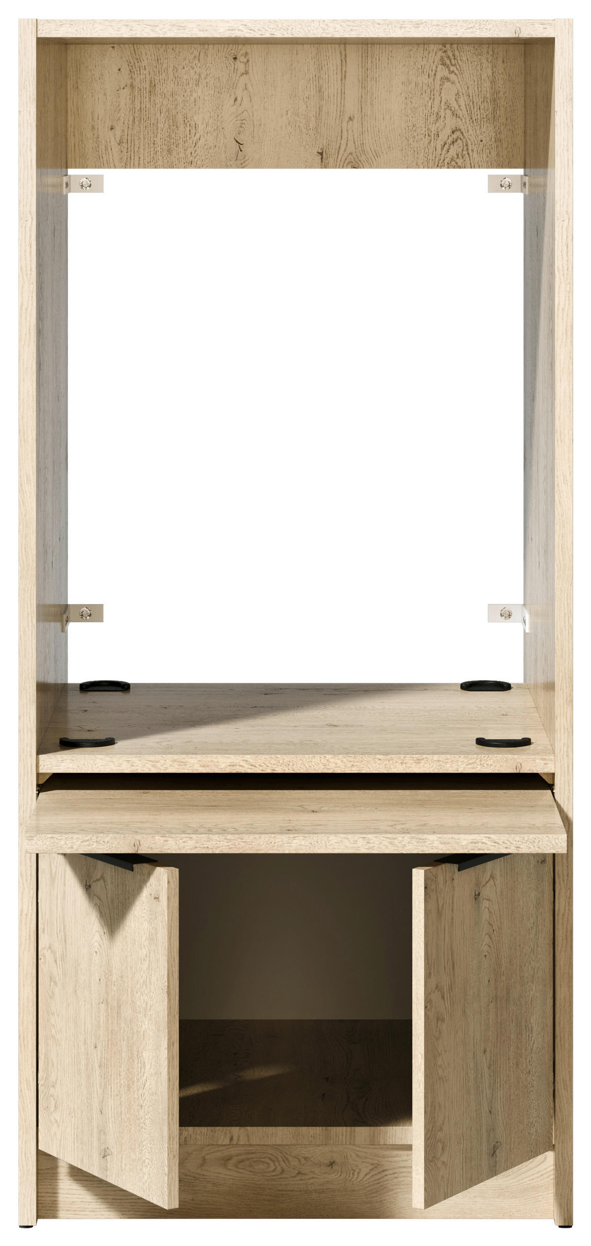 WASCHMASCHINENSCHRANK 70/150/68 cm  in Eichefarben  - Eichefarben/Schwarz, Basics, Holzwerkstoff/Kunststoff (70/150/68cm) - MID.YOU