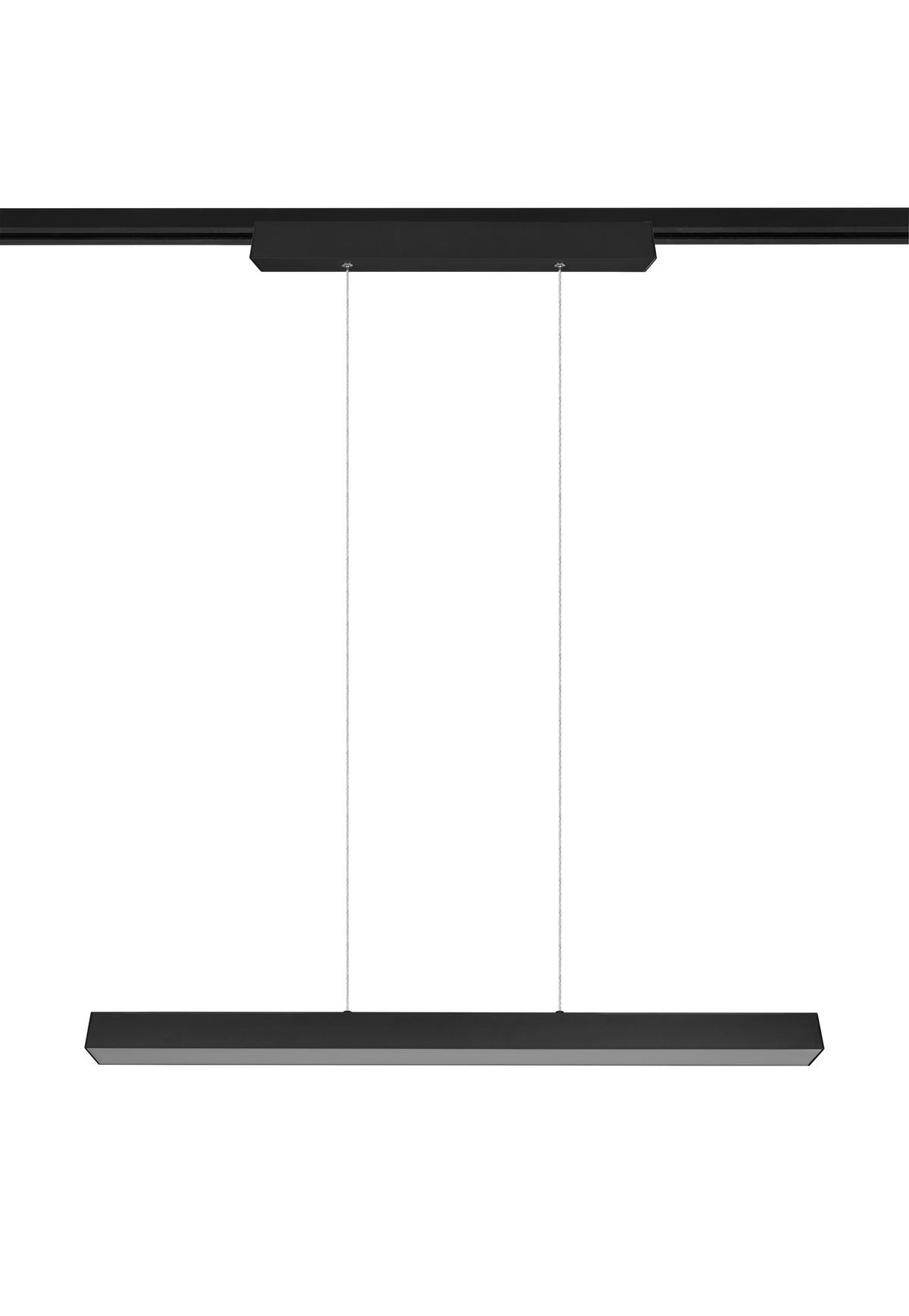 SCHIENENSYSTEM-HÄNGELEUCHTE - Schwarz, Basics, Metall (90/180/5cm) - Trio Leuchten
