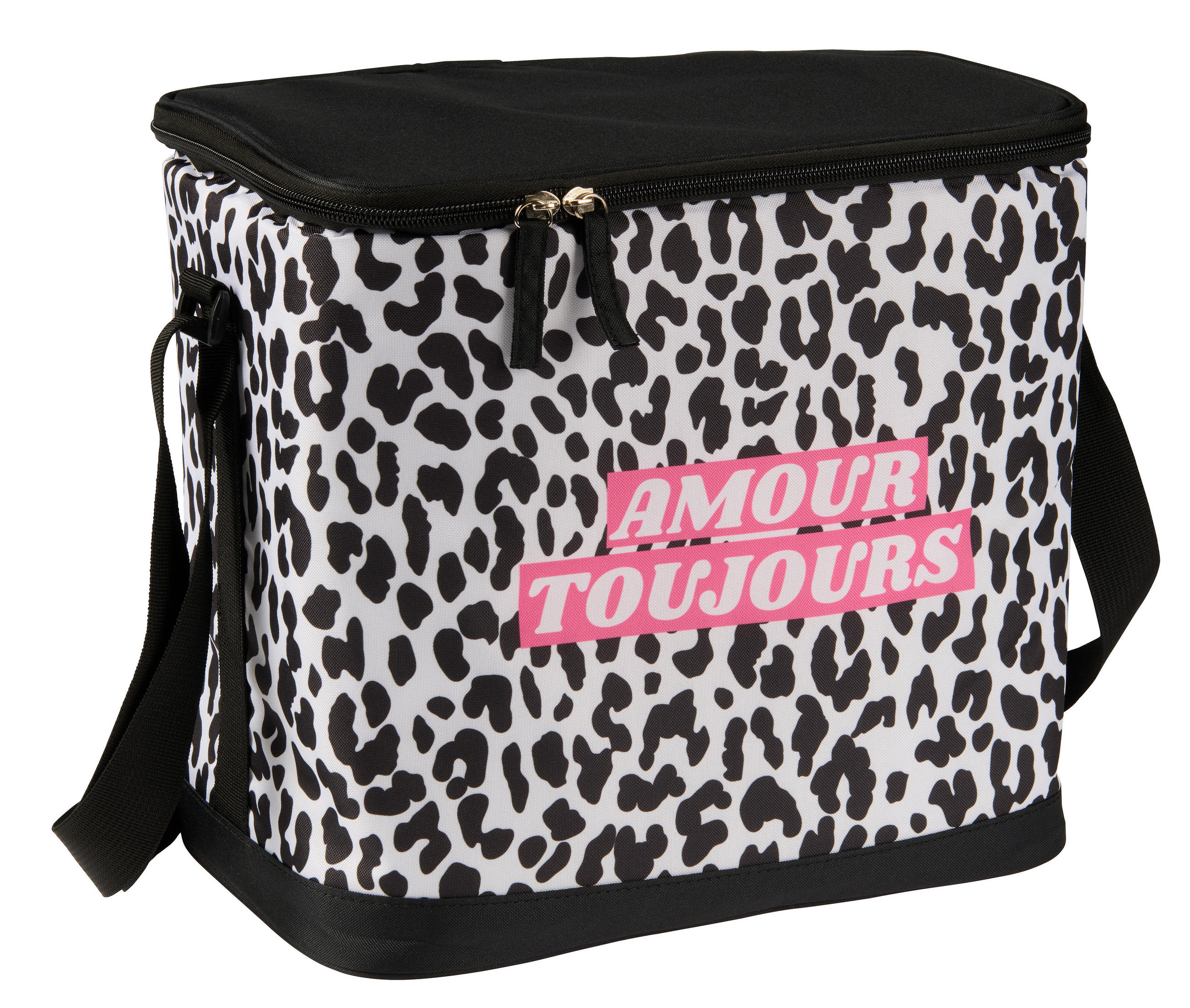 KÜHLBOX Leo Heart Schwarz, Weiß  - Schwarz/Weiß, Trend, Kunststoff (29/27/18cm)