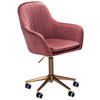 DREHSTUHL Samt Rosa  - Goldfarben/Rosa, KONVENTIONELL, Kunststoff/Textil (54/105/52cm) - MID.YOU
