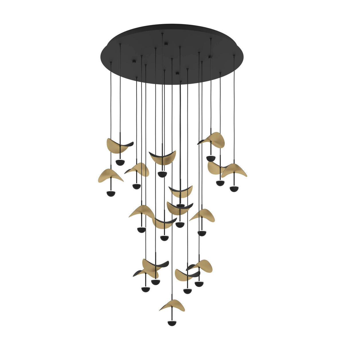 LED-HÄNGELEUCHTE Dracera 78/220 cm   - Klar/Schwarz, Design, Metall (78/220cm) - Eglo