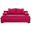 SCHLAFSOFA Samt Rot  - Rot/Schwarz, KONVENTIONELL, Kunststoff/Textil (207/74-94/90cm) - Carryhome