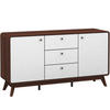 SIDEBOARD 140/75/39 cm  - Walnussfarben/Weiß, Design, Holz/Holzwerkstoff (140/75/39cm) - MID.YOU