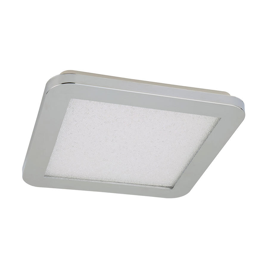 PLAFONIERĂ CU LED - culoare crom, Basics, plastic/metal (40cm)