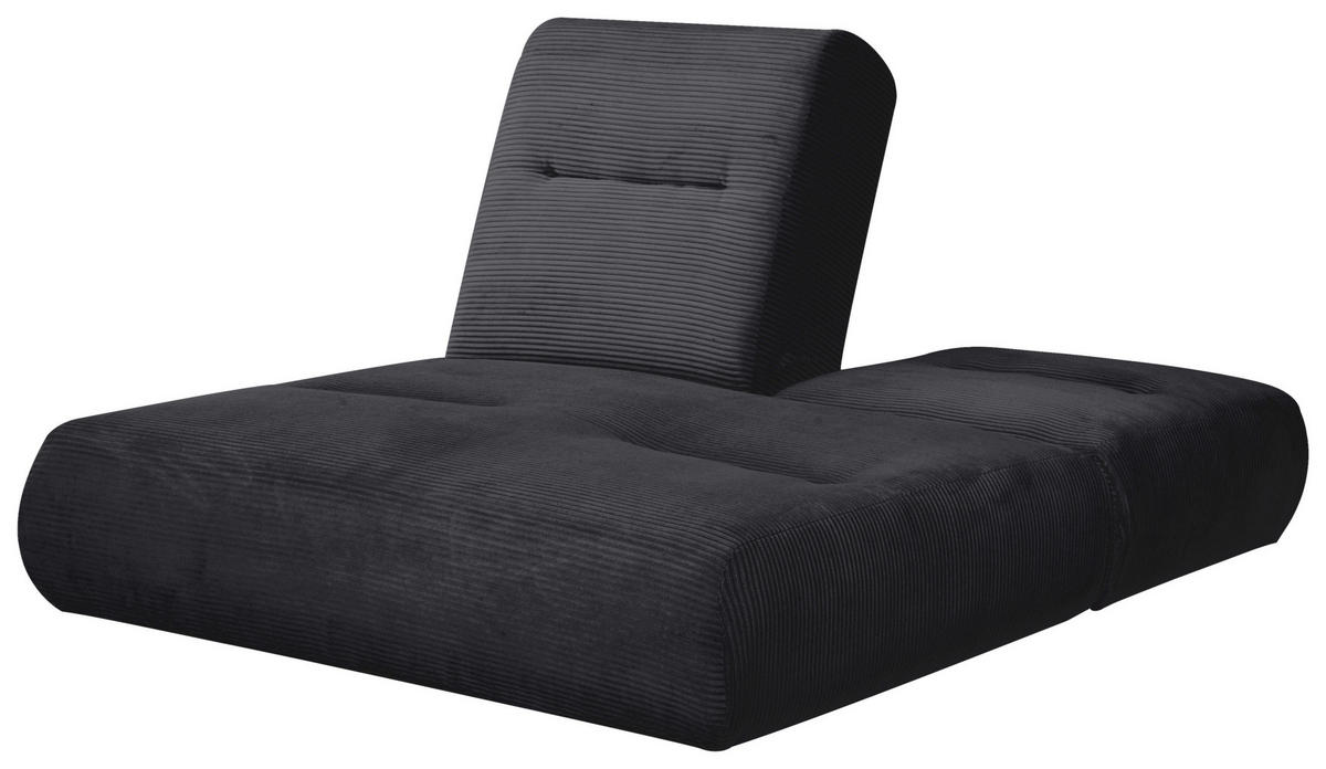 SCHLAFSOFA in Cord Schwarz  - Schwarz, Design, Textil (159/88/160cm) - Livetastic