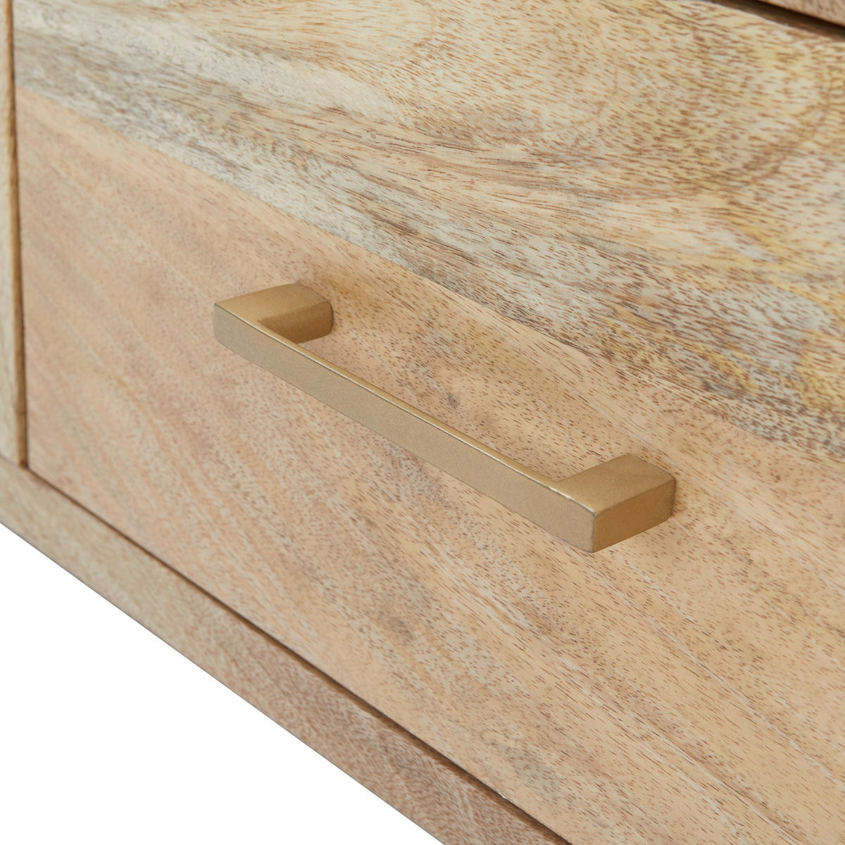 COUCHTISCH in Holz  - Goldfarben/Naturfarben, Natur, Holz/Metall (130/45/70cm) - MID.YOU