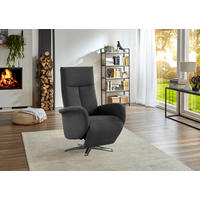 RELAXSESSEL Flachgewebe    - Chromfarben/Dunkelgrau, KONVENTIONELL, Textil/Metall (75/112/82cm) - Sit & More