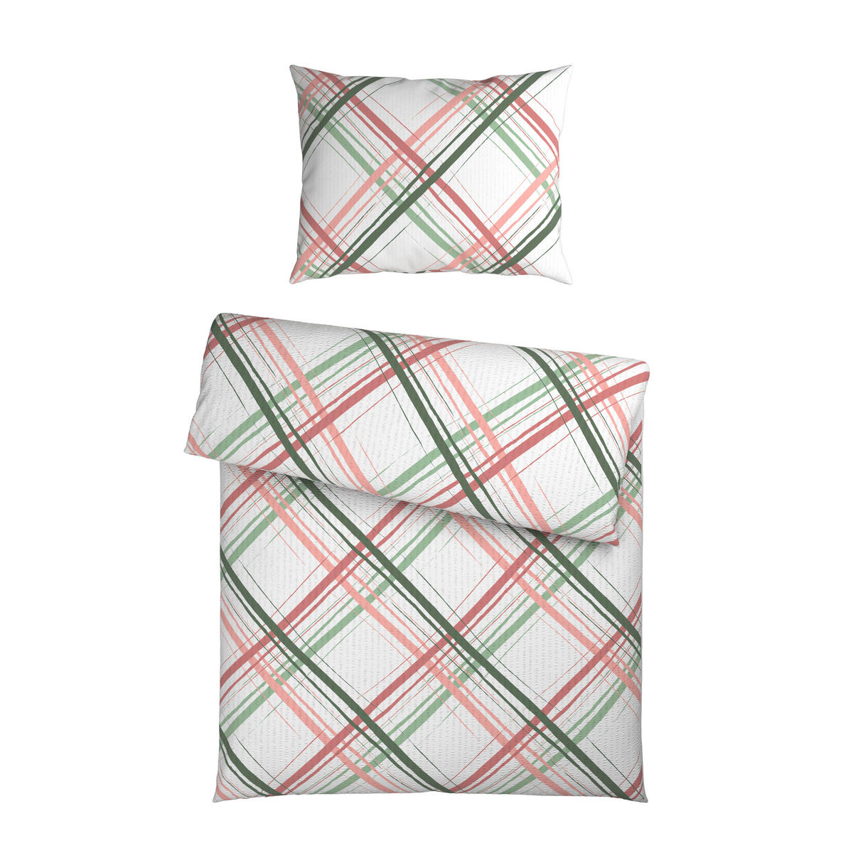 BETTWÄSCHE CARO Seersucker 140/200 cm  - Multicolor, KONVENTIONELL, Textil (140/200cm) - Esposa