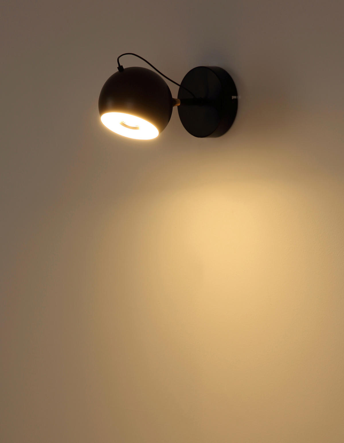 LED-WANDLEUCHTE 12/12 cm   - Goldfarben/Schwarzchrom, Design, Kunststoff/Metall (12/12cm) - Globo