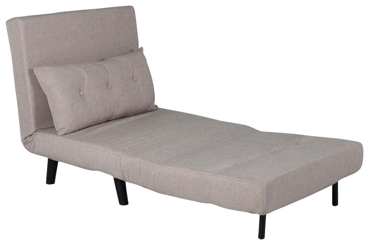 BÄDDFÅTÖLJ i textilväv svart, beige  - beige/svart, Design, metall/textil (70/88/80cm) - Livetastic