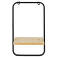 WANDREGAL  - Schwarz, Basics, Holz/Metall (24/15/40cm) - Ambia Home