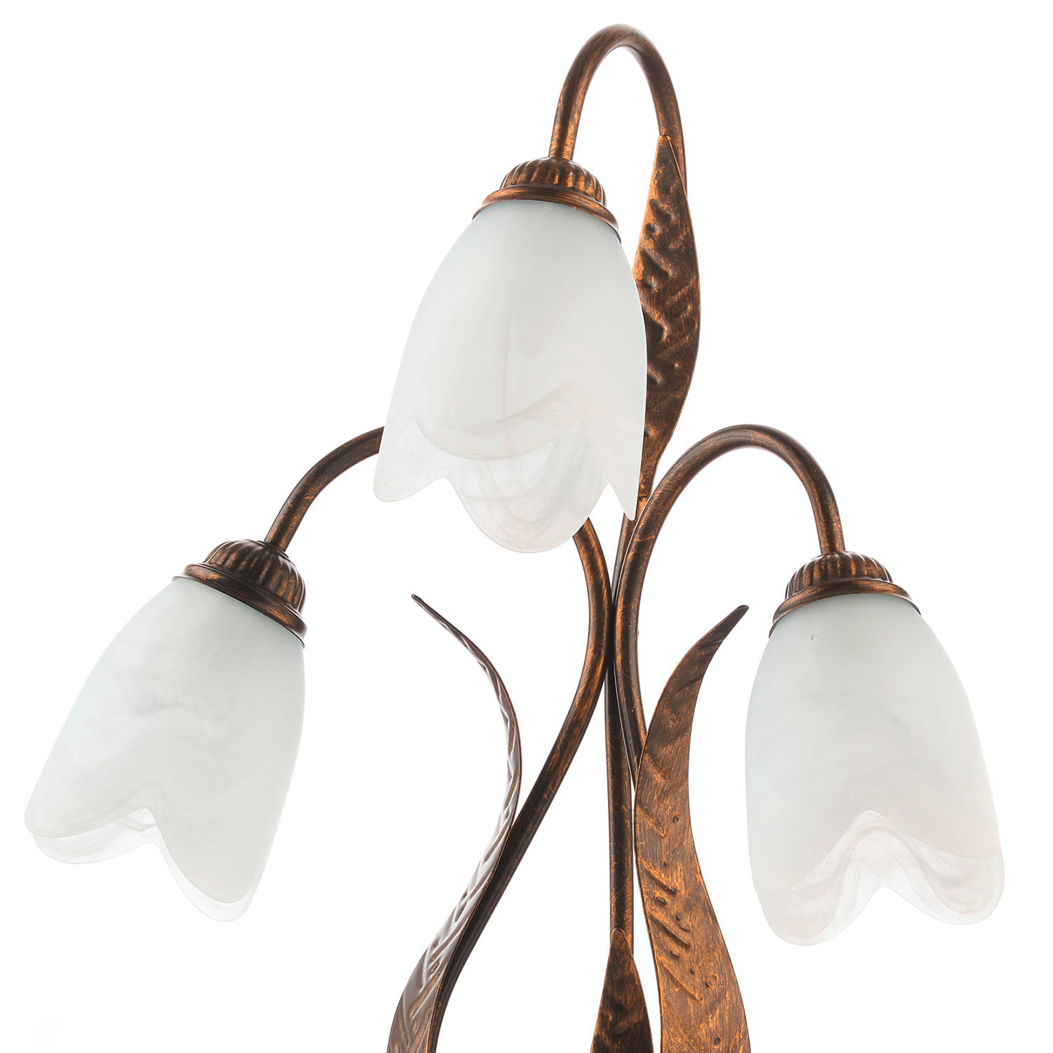 TISCHLEUCHTE 48/61/48 cm   - Bronzefarben, KONVENTIONELL, Glas/Metall (48/61/48cm)